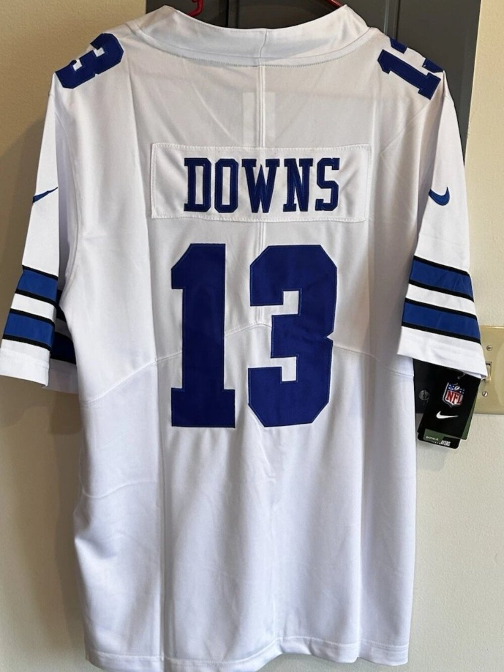 Caleb Downs White Stitched Jersey Vapor